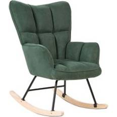 Green Rocking Chairs Beliani Modern Rocking Chair