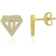 Smycken Spero London Sterling Silver Diamond Stud Earring