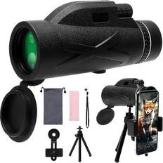 Binoculars & Telescopes Chronus Monocular Telescope,80x100 High Power Monocular with Smartphone Holder & Adjustable Tripod BAK4 Prism for Birder Watching Hiking