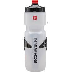 Schwinn Bike Bottle Holder with Water Bottle, Oz. BPA Free Squeeze Sport Bottle and Durable Alloy Cage, Easy to Mount Cycling Accessory