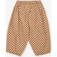 Claude & Co Claude & CO Boys Brick Kids Checkerboard-pattern Elastic-waistband Organic-cotton Trousers months-5 Years 6-12 Months