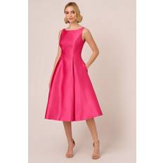 Adrianna Papell Sleeveless Midi Cocktail Dress, Electric Pink