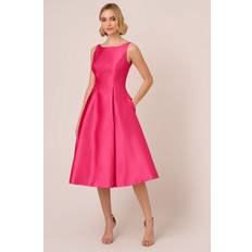 Pink - Women Dresses Adrianna Papell Sleeveless Tea Length Dress Electric Pink Women's Dress