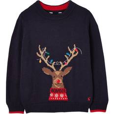 Wool Knitted Sweaters Children's Clothing Joules Clothing Kid's Cracking Reindeer Family Christmas Sweater - Navy