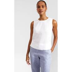 Linen Tank Tops Hobbs Malindi Linen Top, White