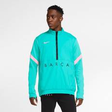 FC Barcelona Jackets & Sweaters Nike 2020-21 Barcelona Half-Zip Track Jacket Teal