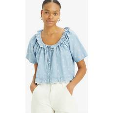 Levi's Women Blouses Levi's Lyka Short Sleeve Lightweight Blouse Blue