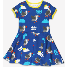 Toby Tiger Organic Puffin Print Skater Dress 2-3y