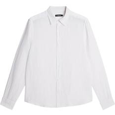 J.Lindeberg Slim LS Linen Melange Shirt - White