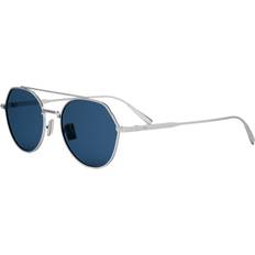 Dior Solbriller Dior R6U Silver/Blue Round Men