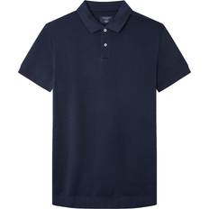 Hackett London Mens Stop Start Knit Polo Shirt Navy