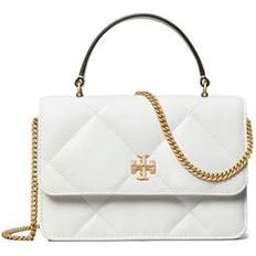 Leather - White Messenger Bags Tory Burch Mini Kira Diamond Quilted Leather Handle Bag