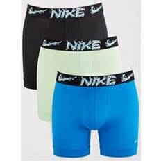 Nike Boxer Brief st underkläder Dri-Fit Essential Micro, 3-pack boxershorts för män 0000KE1157, Foto blåånggrön/svart alcmy wb