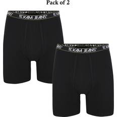 Kam Underwear Kam Jeans Plus 804 Jersey Boxers Black 2-pack 2XL, Colour: