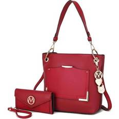 Red Clutches Grace Vegan Leather Shoulder Handbag