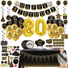 Party Decorations 80th Birthday 76-pack