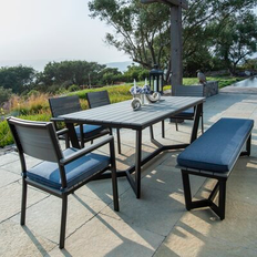 Plastic Patio Dining Sets Joss & Main Abby 78.74" Long Patio Dining Set