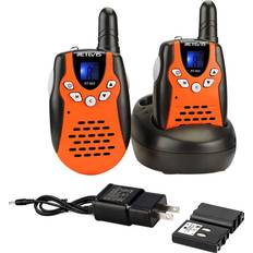 Walkie Talkies Retevis RT-602 Walkie Talkies Rechargeable,Toy with Lithium Batteries,Charger Station,22 CH,Flashlight,Kids Gifts for Boys Girls,Neighborhood,Camping2 Pack,Orange