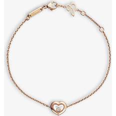 Diamond - Rose Gold Bracelets Chopard Womens Rose Gold Happy Diamonds Icons 18ct Rose-gold and 0.05ct Diamond Bracelet