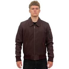 Infinity Leather Mens A2 Cowhide Bomber Jacket-Oslo Burgundy