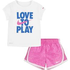 Nike Toddler All Day Play Tempo Shorts Set - Pink/White