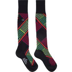 Underwear Vivienne Westwood Combat tartan high sock BLACK 4-5