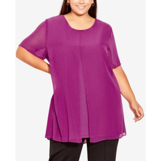 Avenue Blouses Avenue TUNIC LIV OVERLAY MM Magenta