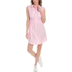 Knee Length Dress - Pink Dresses Derek Lam 10 Crosby Cora Shirred Shirt Dress