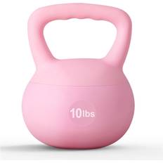 Weights soges soges 10lbs PVC Kettlebell, Strength Training Kettlebells with Wide Handles, Great for Kettle Bells Weights Exercises, Full Body Home Workout Equipment, Iron Sand Filled Soft Kettlebell