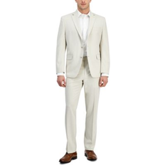 Wool Suits Perry Ellis Men's Modern-Fit Solid Nested Suits Stone 41R