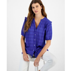 Tommy Hilfiger Blouses Tommy Hilfiger Women's Smocked Textured Blouse Provence