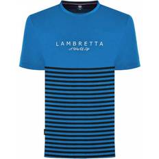 Lambretta Striped Herren T-Shirt SS0017-DK BLU blau