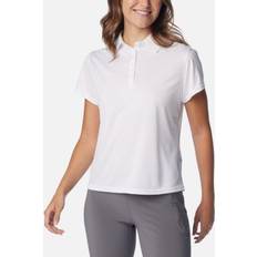 Columbia Women Polo Shirts Columbia Women's Tidal Short-Sleeve Polo T-Shirt White