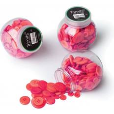 Hobbymaterial Trimits Jar of Buttons Assorted Red per pack