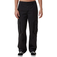 Baggy cargo pants Cotton On Men's Baggy Cargo Pants Black Ripstop