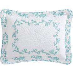 Beatrice Home Fashions Mafalda Embroidered Sham Pillow Case Blue