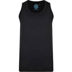 6XL - Man Tank Tops Kam Menswear Plus Mens Classic Vest Sleeveless Crew Neck Black