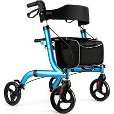 Health Walker Healconnex rollator for seniors-folding rollator with seat and. Blue