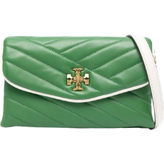 Tory Burch Green Crossbody Bags Tory Burch Kira Chevron Pop Edge Chain Wallet - Basil/Light Cream