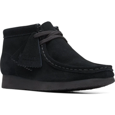 Clarks Children's Shoes Clarks Older Kid's Wallabee Boot - Black Suede