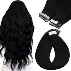 20 inch hair extensions Sunny Sunny Tape in Human Hair Extensions Black 24inch Long Straight Tape on Hair Extensions