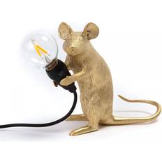 Seletti Belysning Seletti Mouse Mac Gold Bordslampa 12.5cm