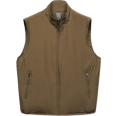 Mango Gilets Mango Men's Lightweight Quilted Vest - Khaki