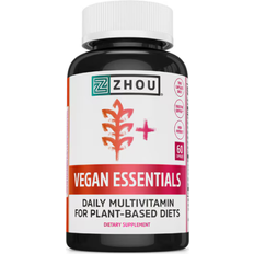 Vitamins & Supplements Zhou Vegan Essentials Daily Multivitamin for Plant Based Diets 60