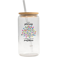 Designs Direct Creative Group A Merry Little Meltdown Glass Jar with Straw 11fl oz