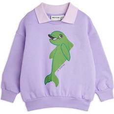 80/86 Overdele Mini Rodini Purple Dolphin Collar Sweatshirt 104/110