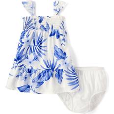 Children's Clothing The Children's Place Baby Girls' and Newborn Sleeveless Casual Dress, White Tropical Print