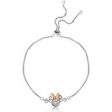 Disney Women Bracelets Disney Minnie Mouse Glitter Crystal Lariat Bracelet Silver ONE SIZE