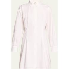 Pliegues Vestidos Frame Pleated Shirt Dress - White