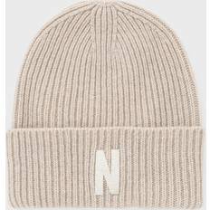 Norse Projects Men Beanies Norse Projects Men's N Logo Beanie Oatmeal One